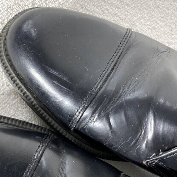 Vintage Pegabo Black Leather Monk Strap Dress Shoes 40 - Picture 10 of 12
